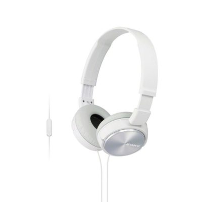 Sony Dj On-Ear Mdr ZX310AP Zx Series Headphones with Mic, Foldable, Gold-Plated, L-Shaped Stereo Mini Plug, 120 cm, White Sony Dj On-Ear Mdr ZX310AP Zx Series Headphones with Mic, Foldable, Gold-Plated, L-Shaped Stereo Mini Plug, 120 cm, White